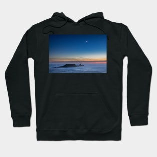 The Moon over Worms Head, Rhossili Bay Hoodie